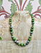 Full Blue Pottery Bead Long Necklace (Green)